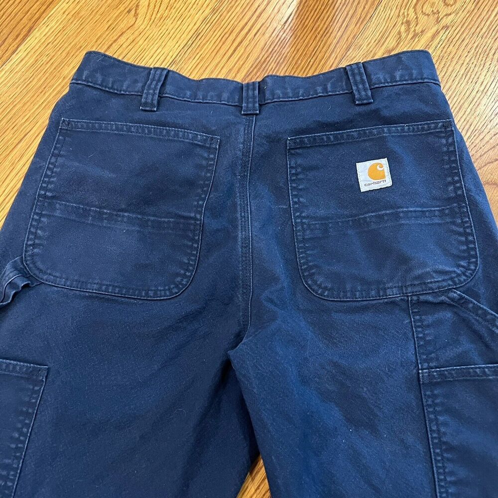 Carhartt‎ Carpenter Pants Mens 32x32 Blue Navy Relaxed Fit Canvas